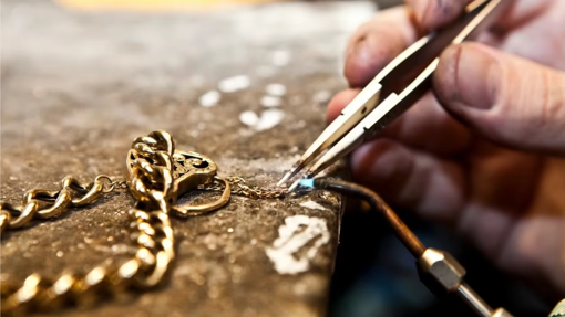 Gemstone setting process for gold-plated jewelry